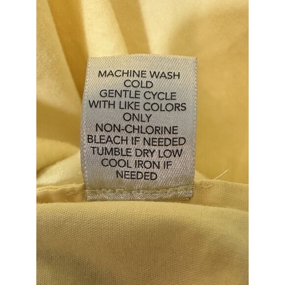 Christopher & Banks Blouse Top Long Sleeve Roll Tab Yellow Size 3X Cotton Blend - Picture 5 of 5